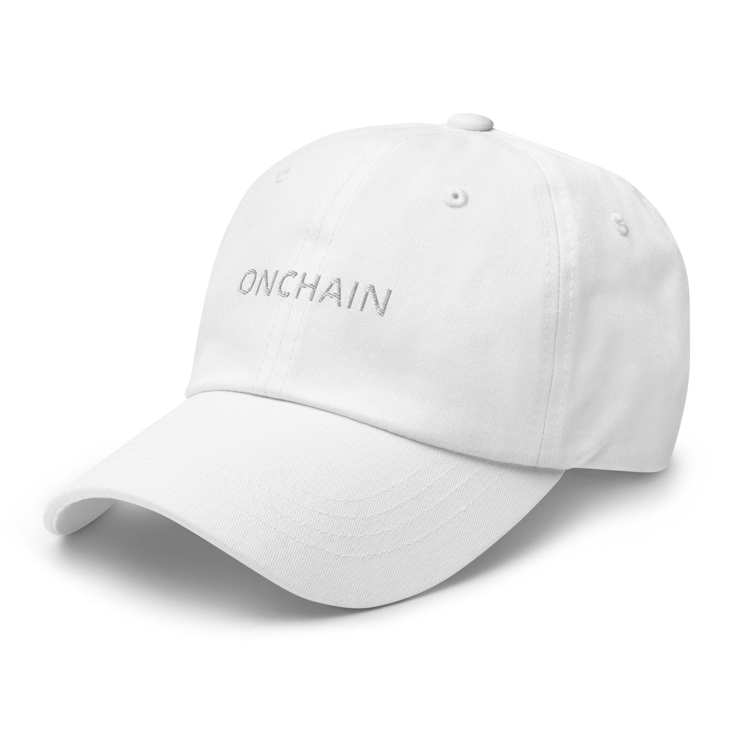 onchain hat - white on white