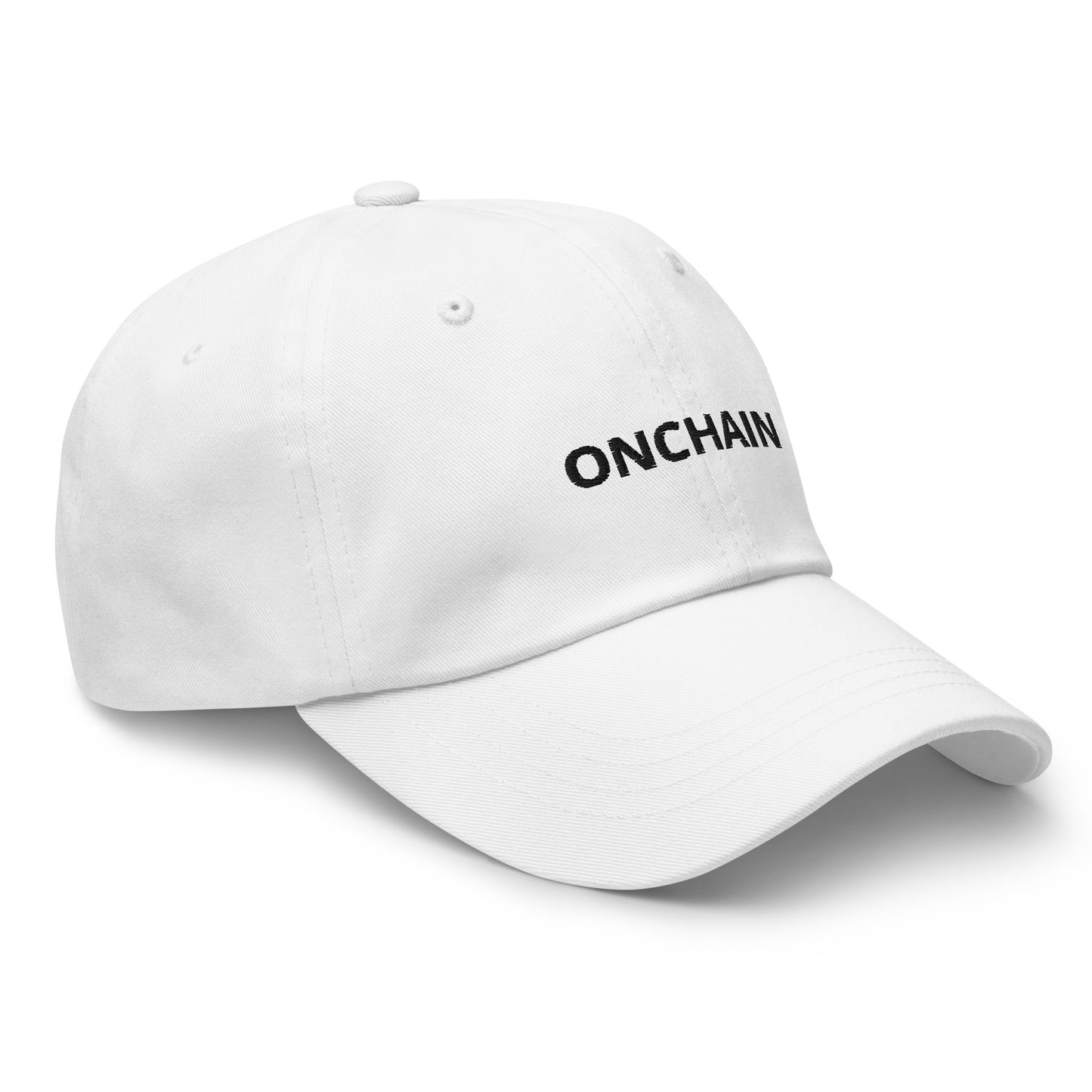 onchain hat - black on white