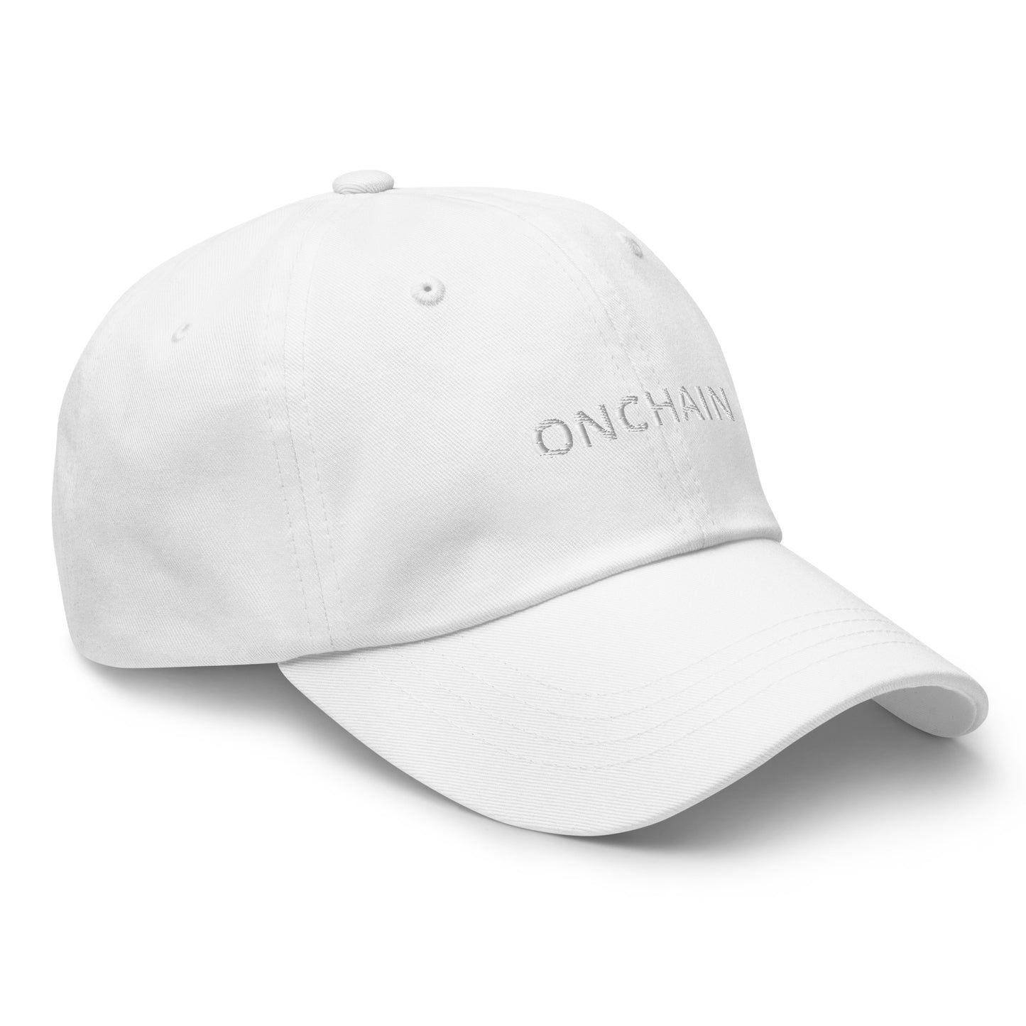 onchain hat - white on white